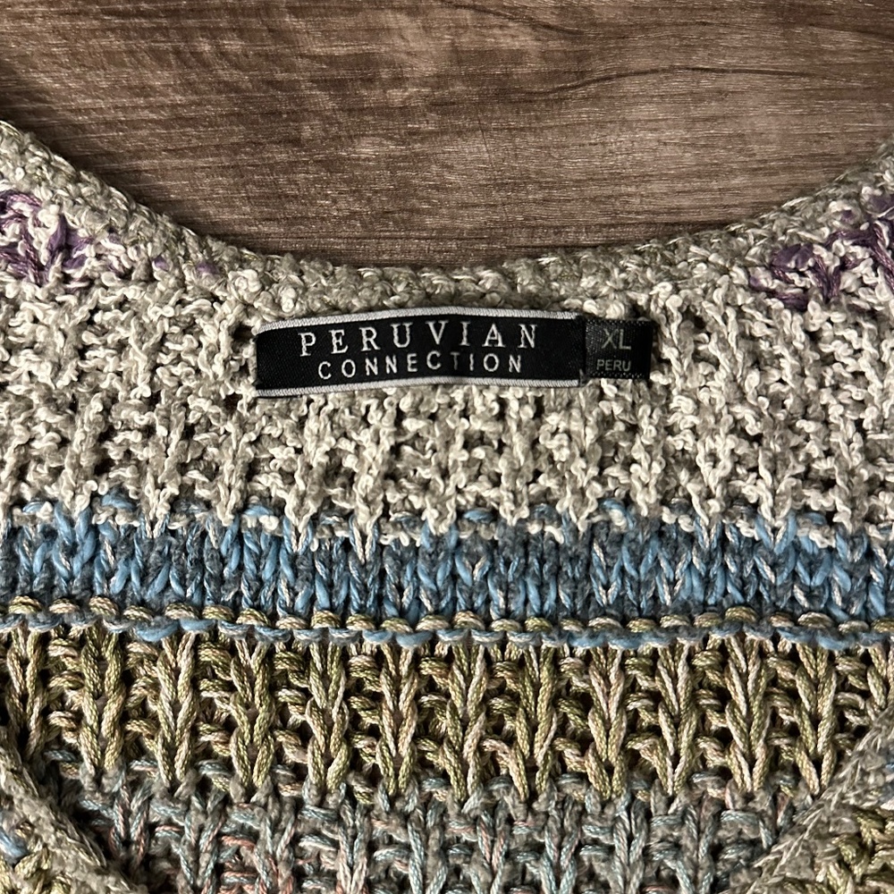 Peruvian Connection Knit Tank Top size XL - Picture 5 of 7